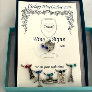 Travel Wine Signs for wine glasses